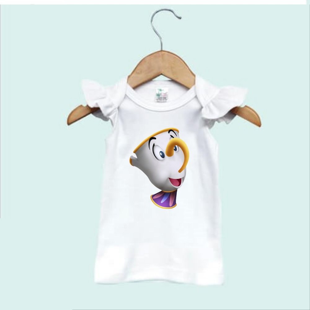 Chip Beauty and The Beast Characters Infant or Toddler Angel Sleeve Tank Top